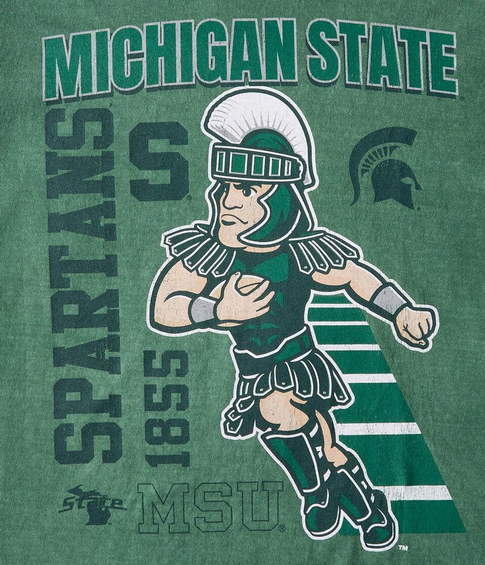 Aéropostale Michigan State Spartans Relaxed Graphic Tee Green