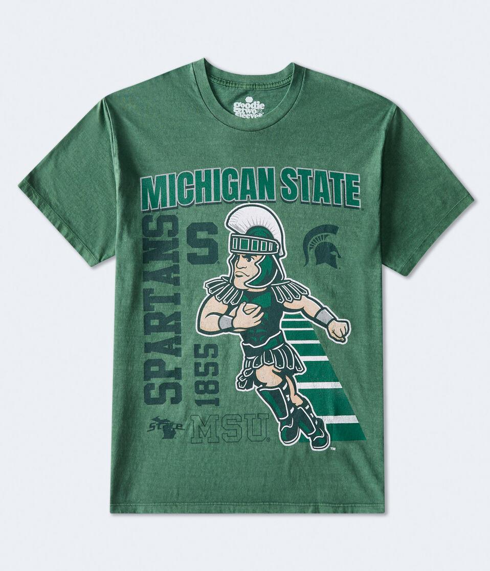 aéropostale Michigan State Spartans Relaxed Graphic Tee green