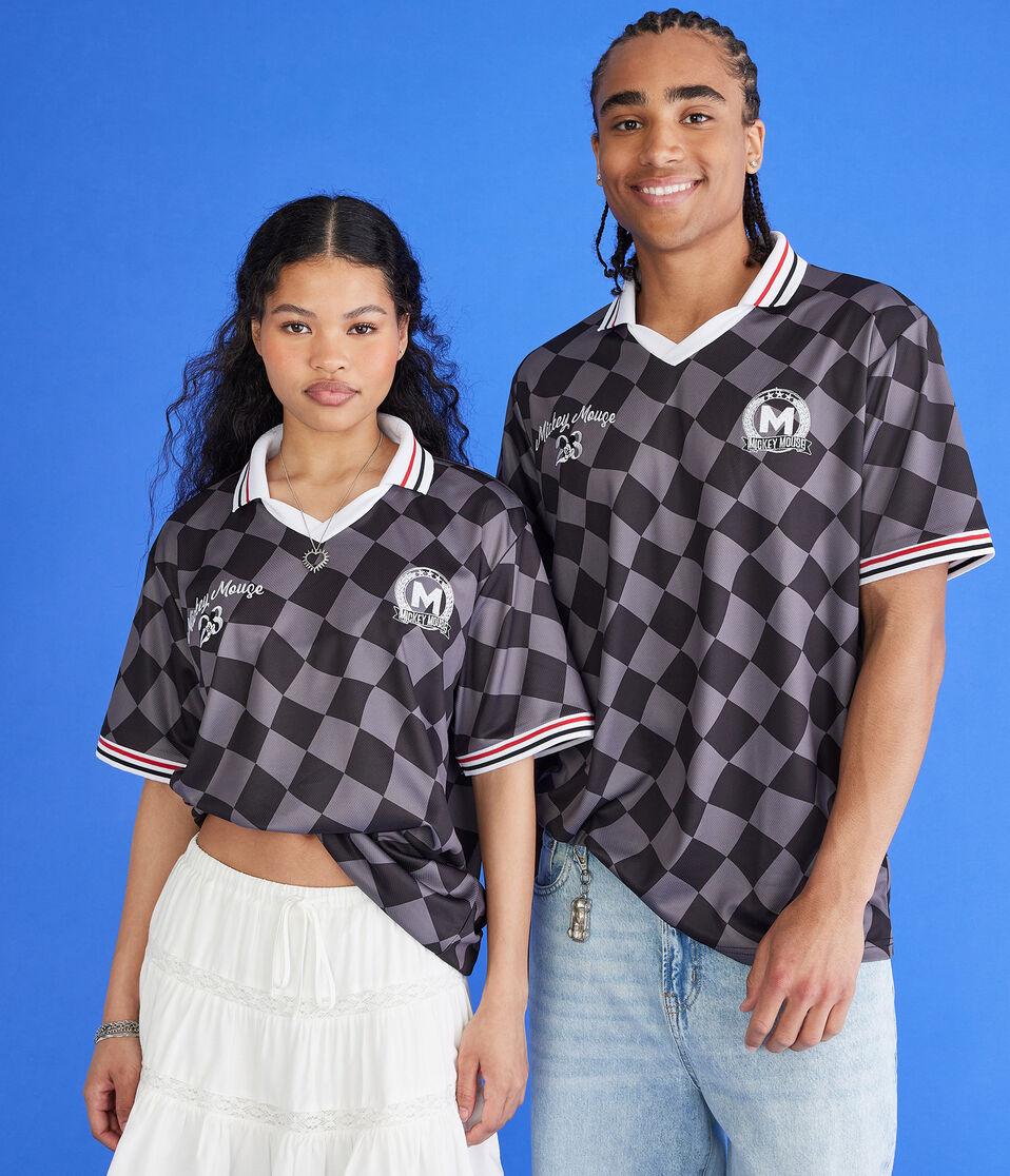 aéropostale Mickey & Friends | Aero Mickey Mouse 28 Checkered Top black fox