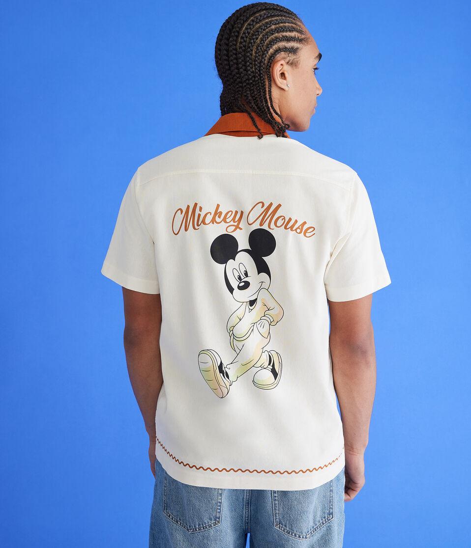 Aéropostale Mickey & Friends | Aero Mickey Mouse Bowling Shirt Cream