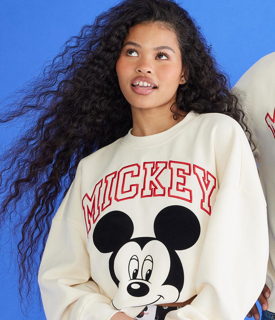 Aéropostale Mickey & Friends | Aero Mickey Mouse Crew Sweatshirt Cream