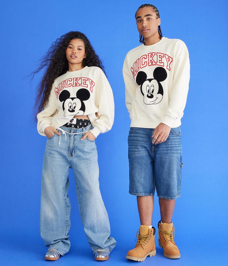 Aéropostale Mickey & Friends | Aero Mickey Mouse Crew Sweatshirt Cream