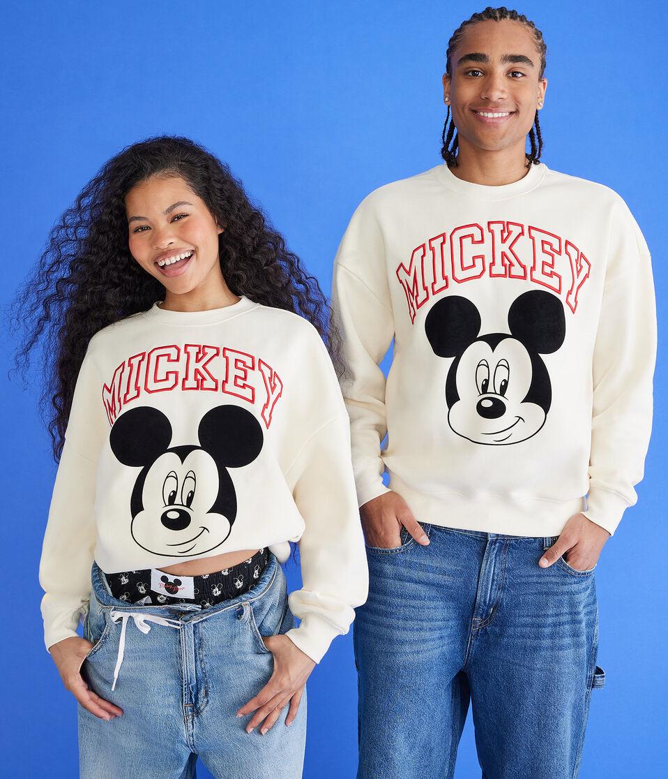 aéropostale Mickey & Friends | Aero Mickey Mouse Crew Sweatshirt cream