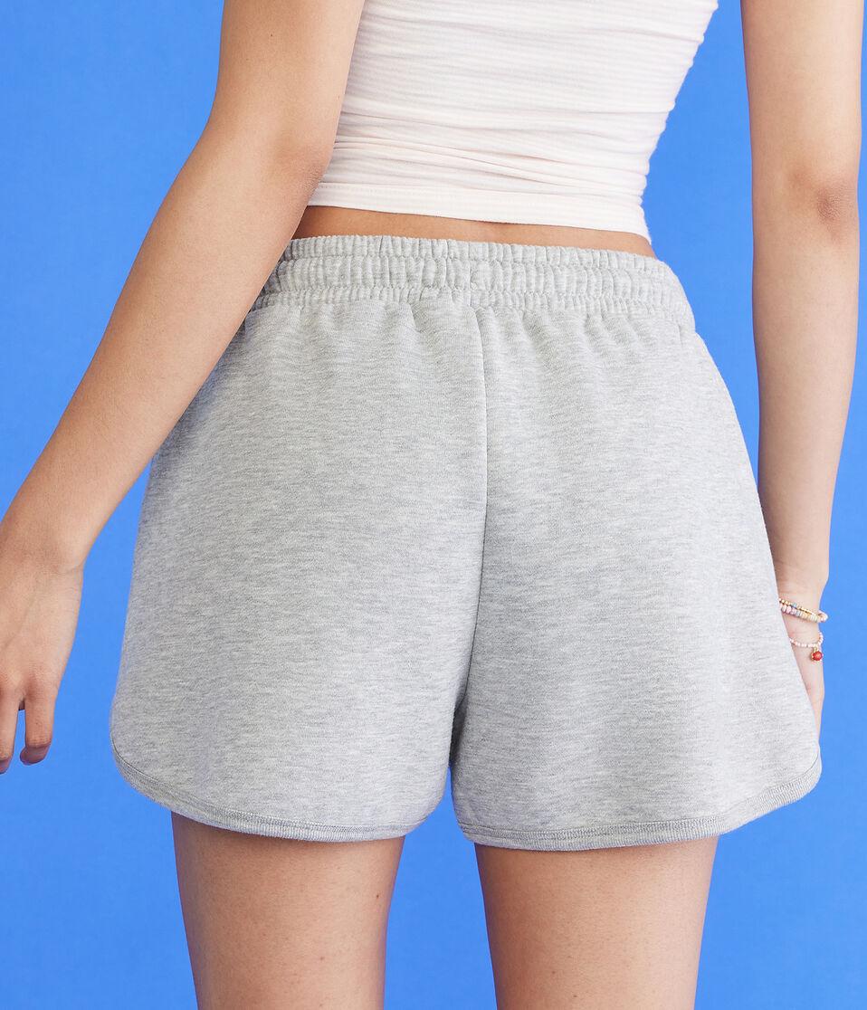 Aéropostale Mickey & Friends | Aero Mickey Mouse High-Rise Dolphin Shorts Light Heather Grey