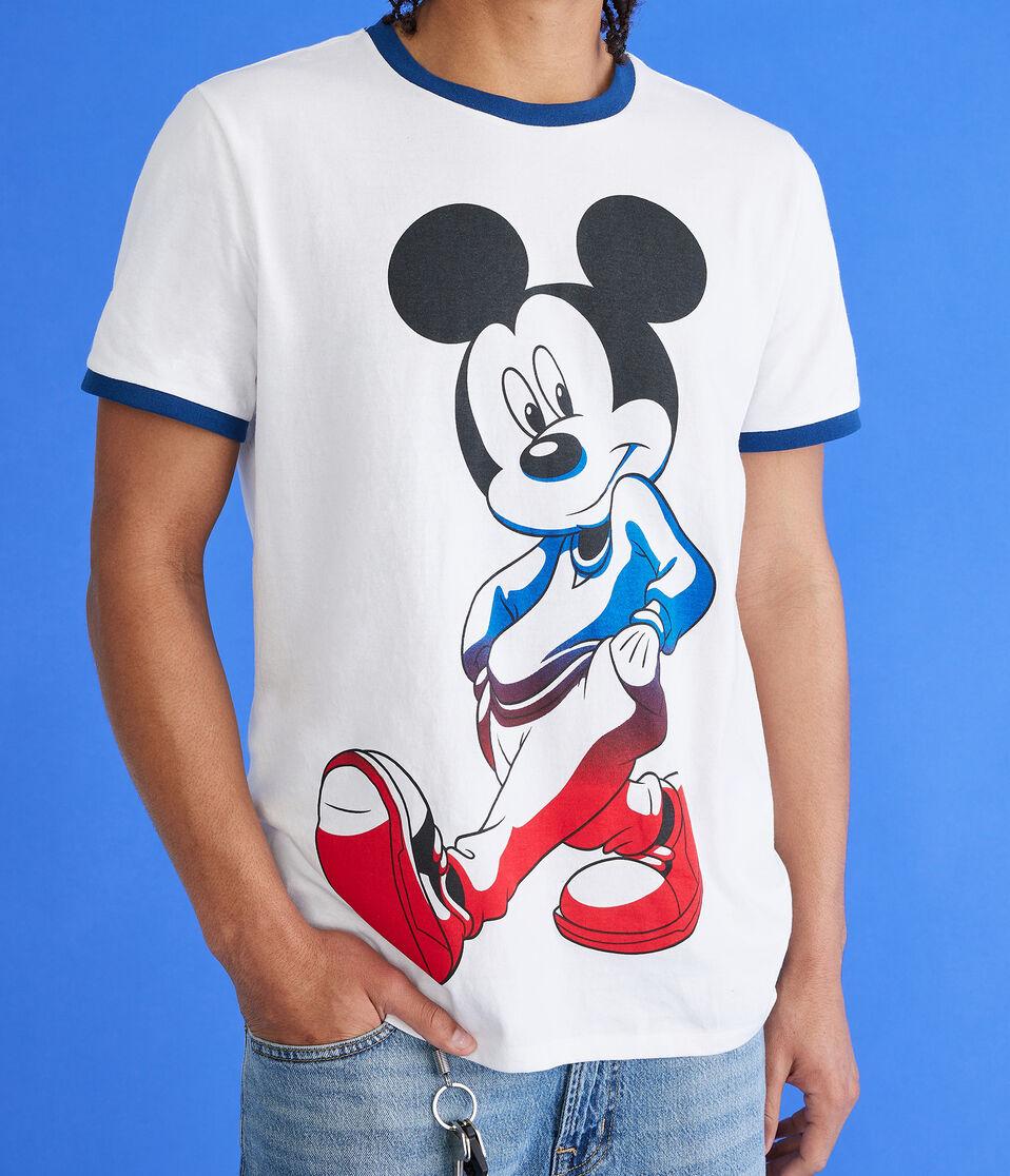Aéropostale Mickey & Friends | Aero Mickey Mouse Relaxed Ringer Graphic Tee Cream