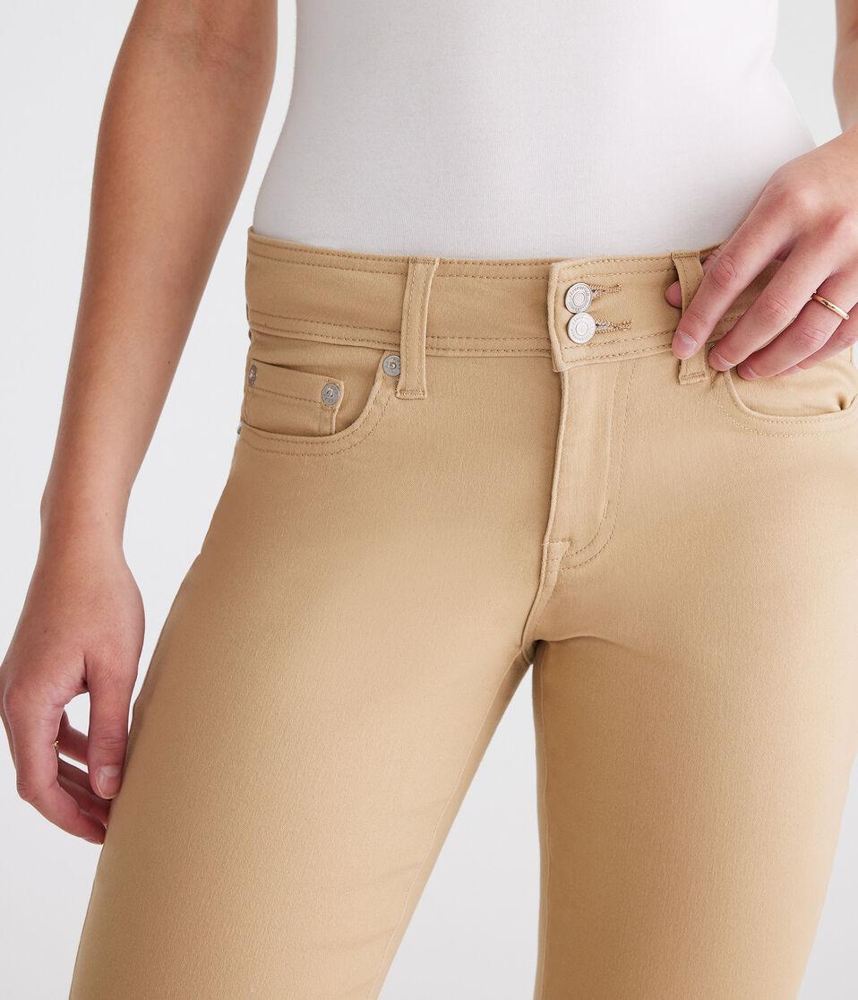 Aéropostale Mid-Rise Flare Uniform Pants Summer Tan