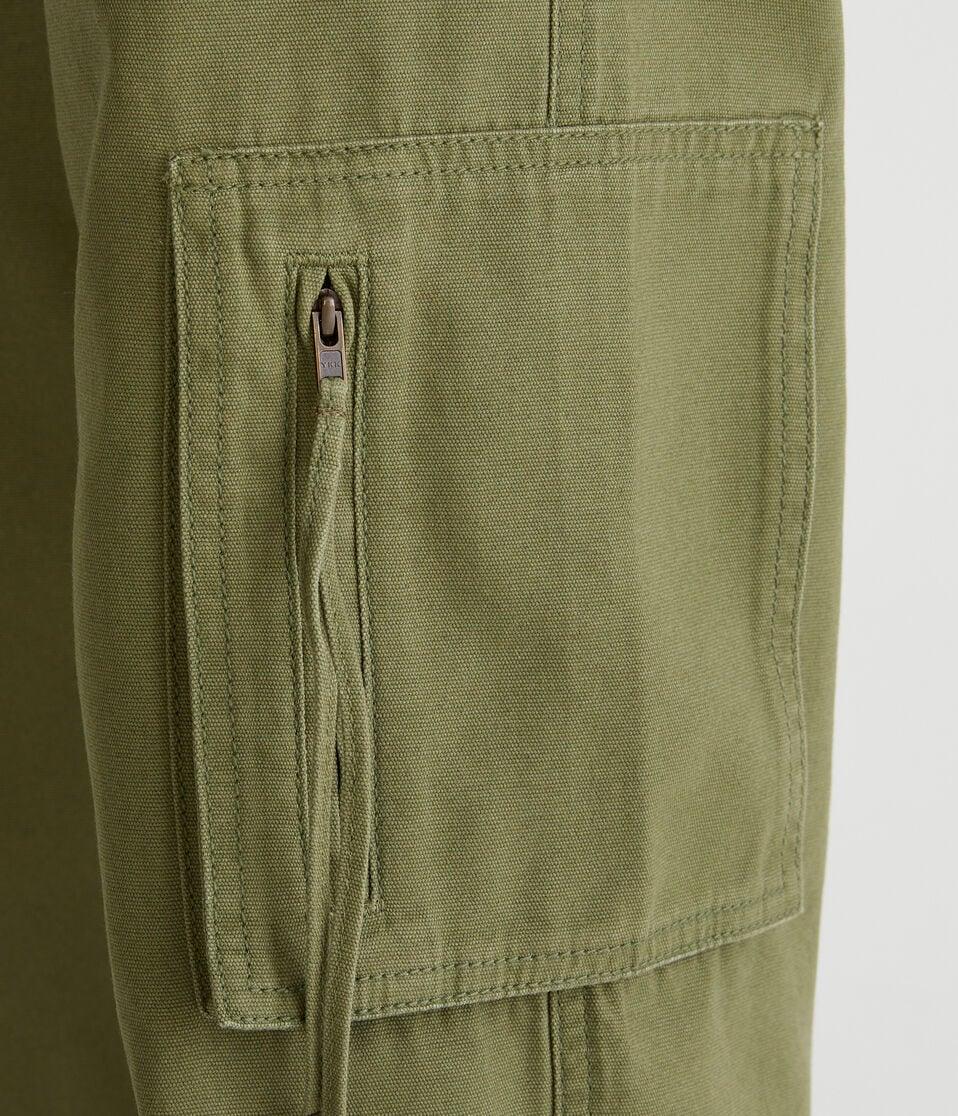 Aéropostale Mid-Rise Straight Utility Cargo Pants Everglade Olive