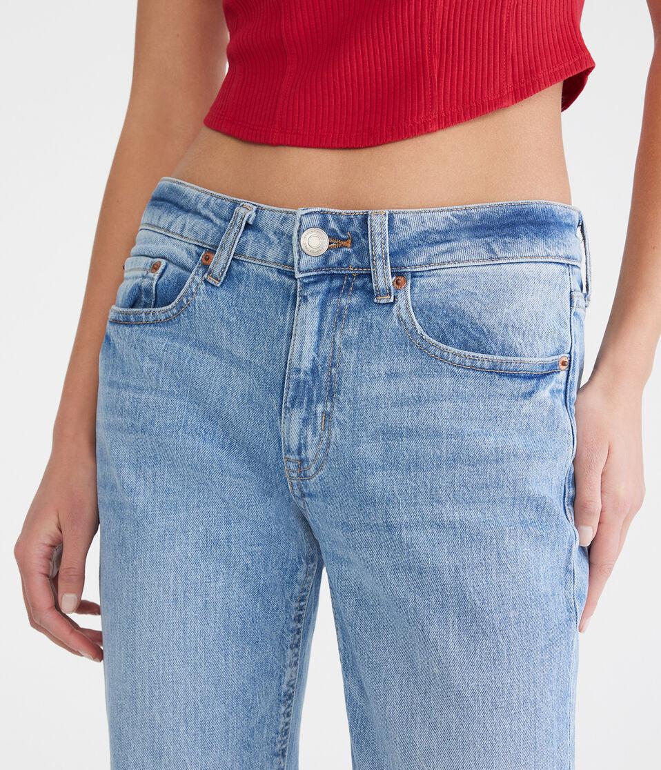 Aéropostale Mid-Rise Vintage Straight Jean Medium Wash
