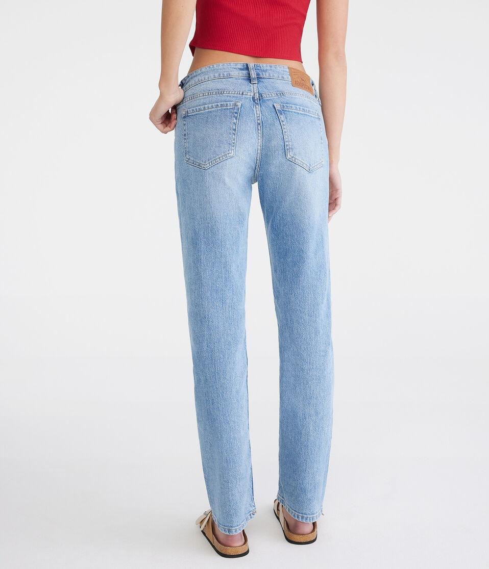 Aéropostale Mid-Rise Vintage Straight Jean Medium Wash