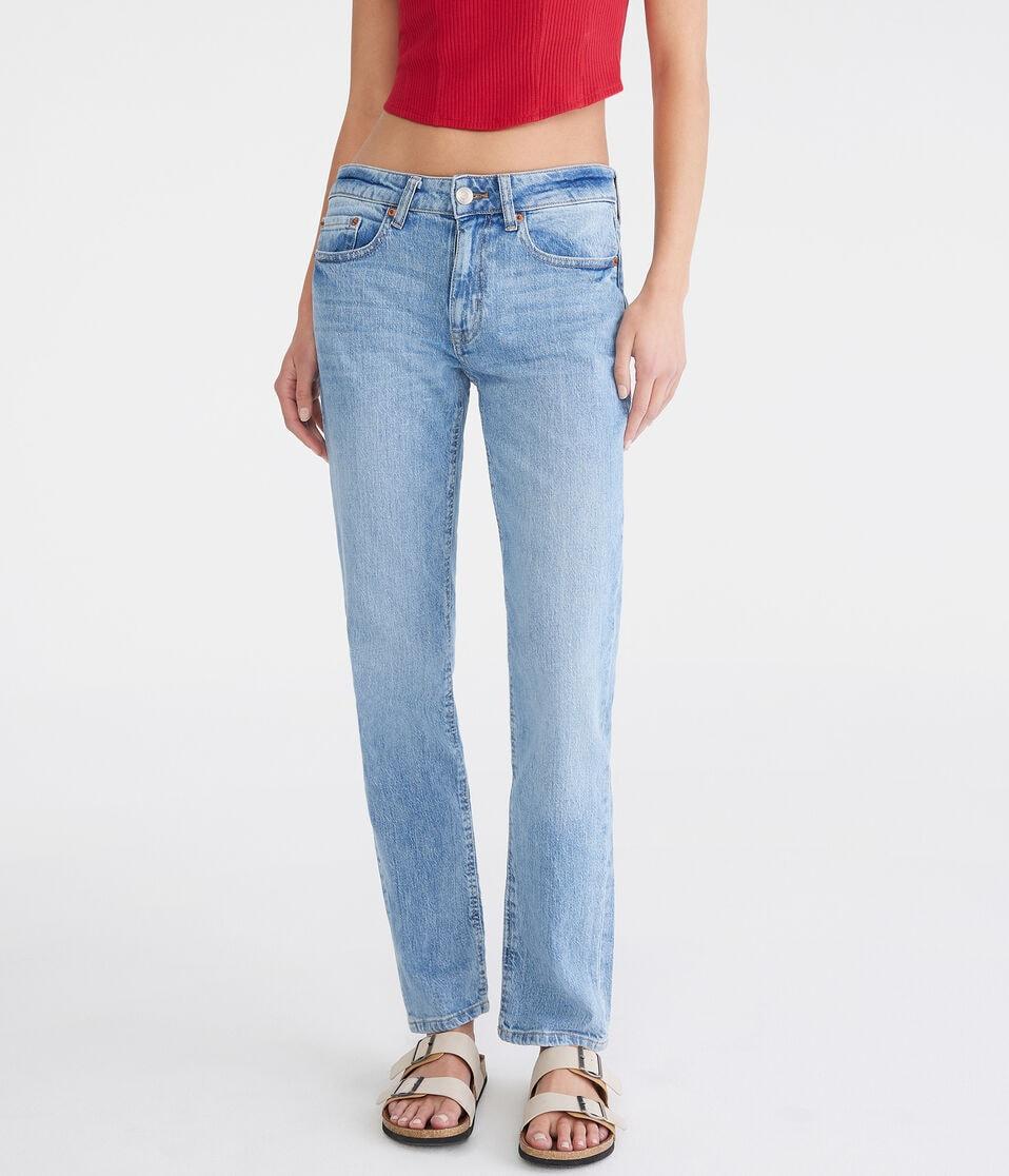 aéropostale Mid-Rise Vintage Straight Jean medium wash