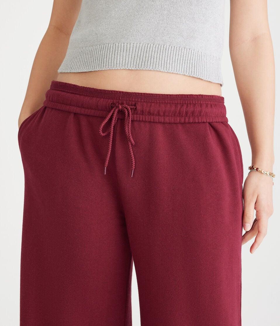 Aéropostale Mid-Rise Wide Leg Sweatpants Classic Auburn