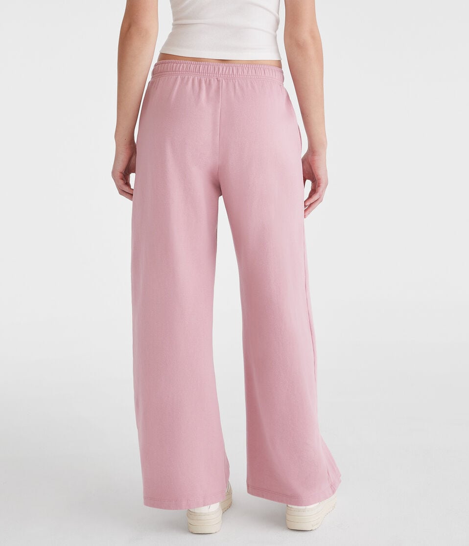 Aéropostale Mid-Rise Wide Leg Sweatpants Hazy Lilac