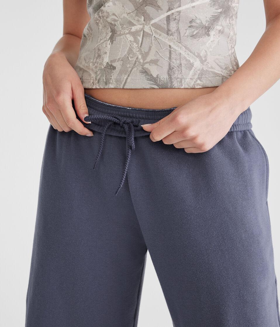 Aéropostale Mid-Rise Wide Leg Sweatpants Nightshadow Blue