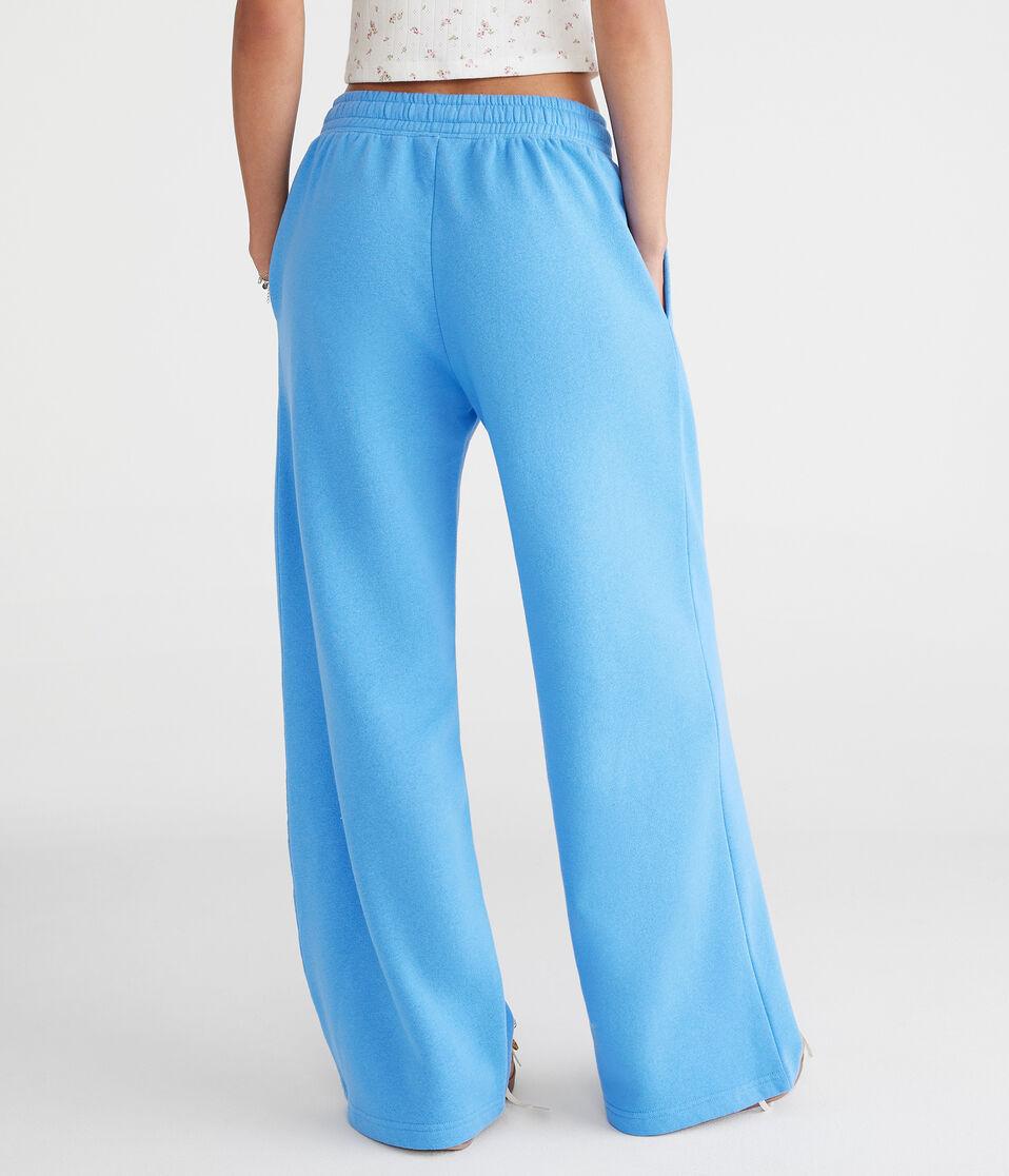 Aéropostale Mid-Rise Wide Leg Sweatpants Princess Blue