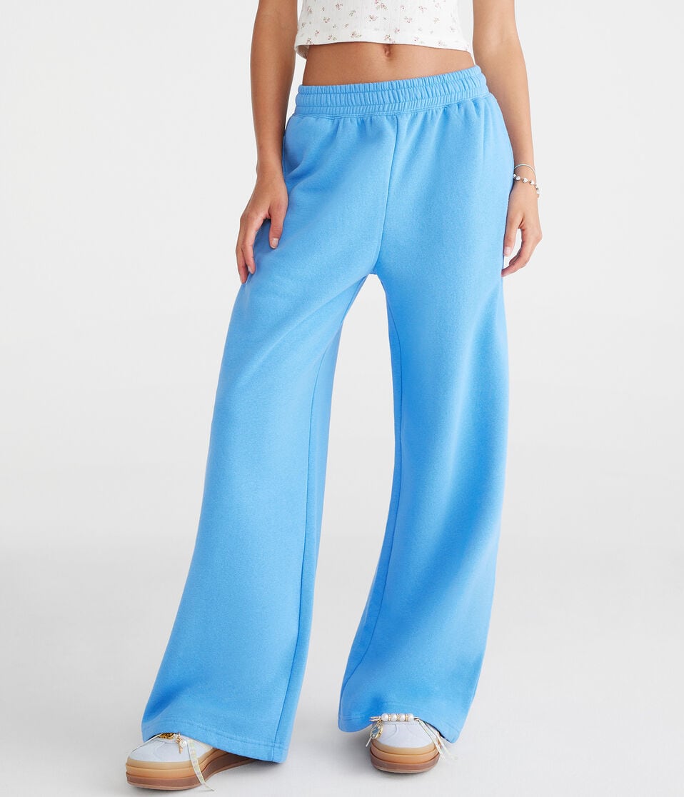 aéropostale Mid-Rise Wide Leg Sweatpants princess blue