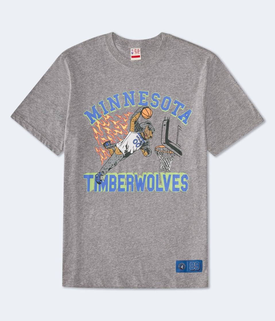 aéropostale Minnesota Timberwolves Mascot Relaxed Graphic Tee grey