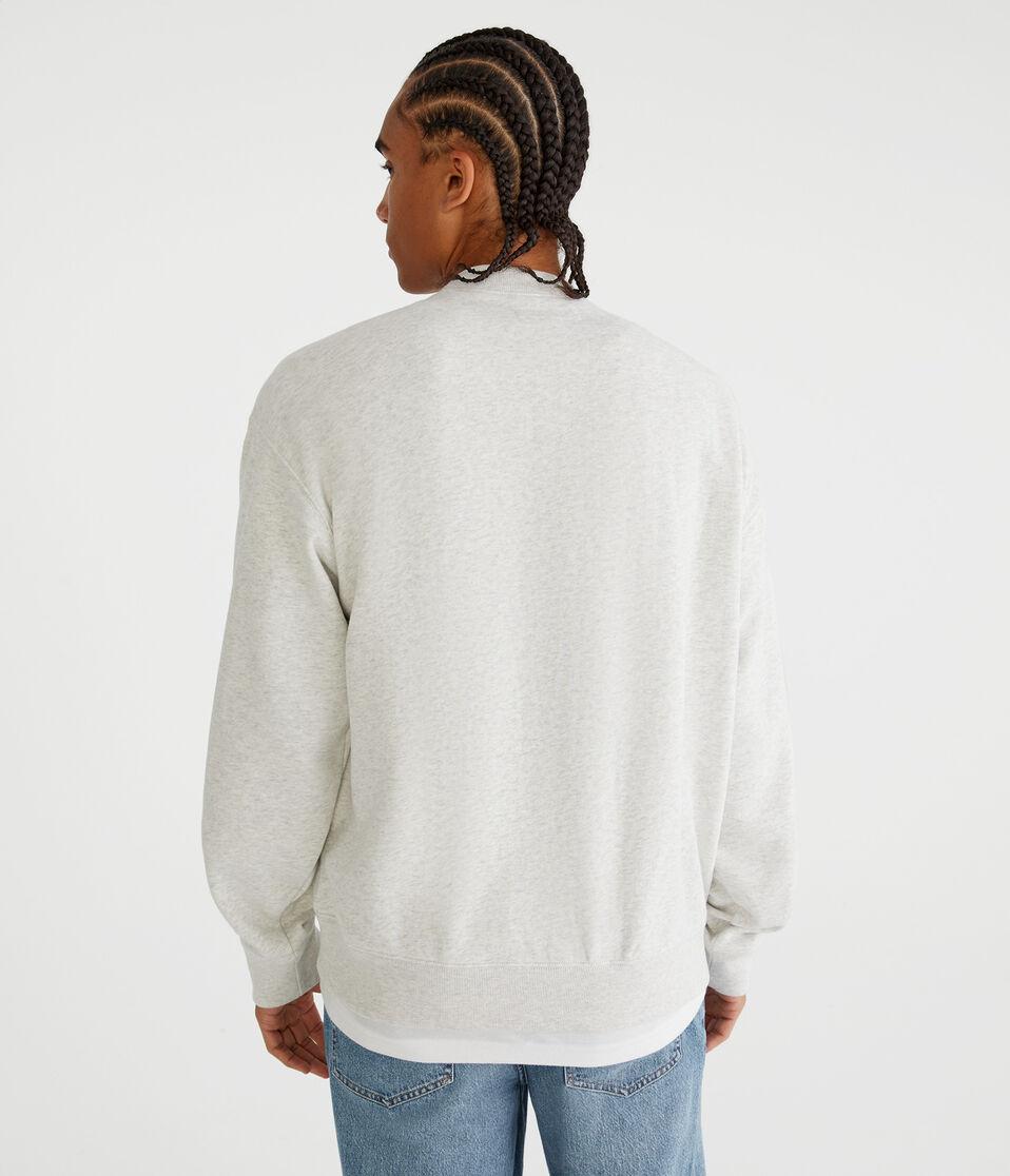 Aéropostale Montauk New York Crew Sweatshirt Lightest Heather Grey