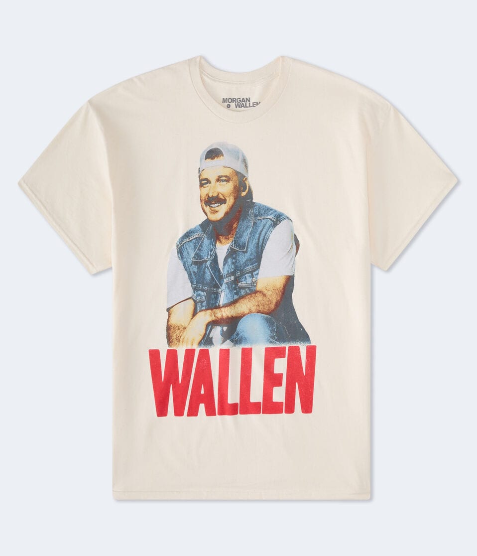 aéropostale Morgan Wallen Relaxed Graphic Tee white