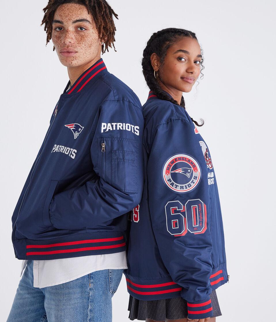 Aéropostale New England Patriots Helmet Bomber Jacket Blue