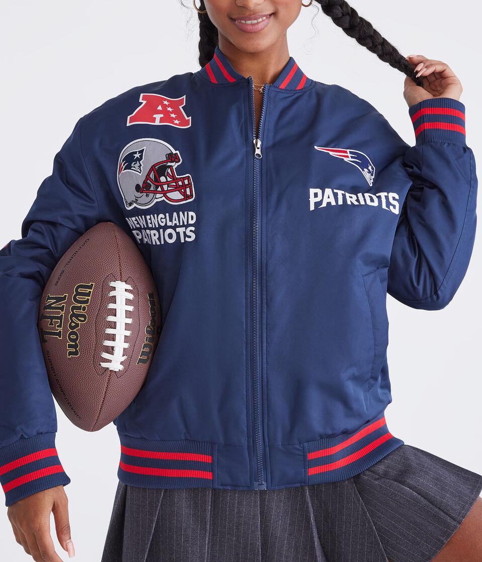 Aéropostale New England Patriots Helmet Bomber Jacket Blue