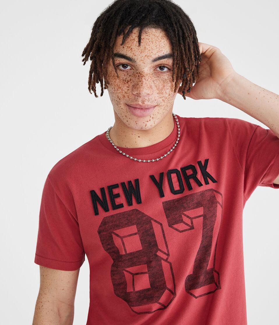 aéropostale New York 87 Appliqué Graphic Tee tawny port