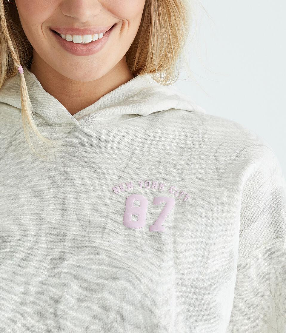 Aéropostale New York 87 Forest Camo Pullover Hoodie Cream