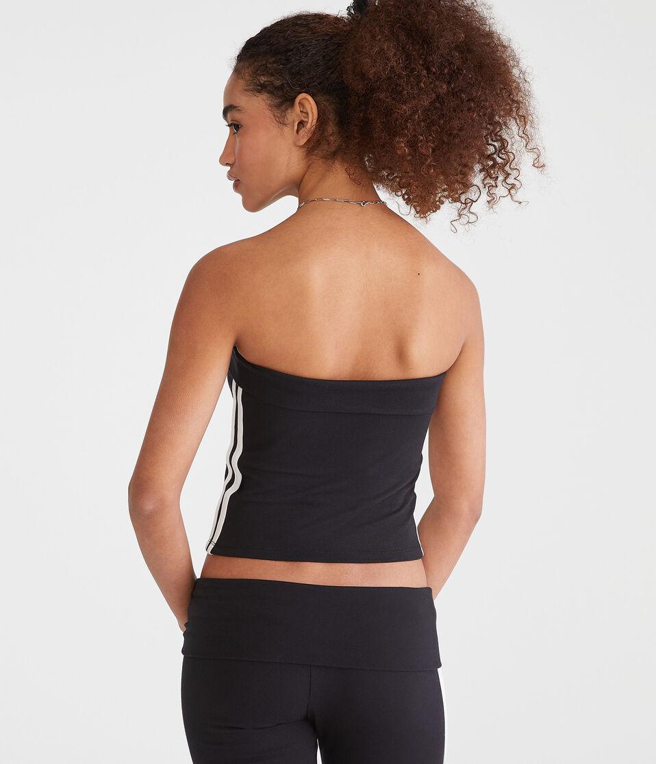 Aéropostale New York City Fold-Over Graphic Tube Top Black Fox