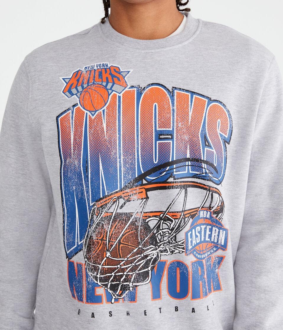 Aéropostale New York Knicks Net Crew Sweatshirt Light Heather Grey