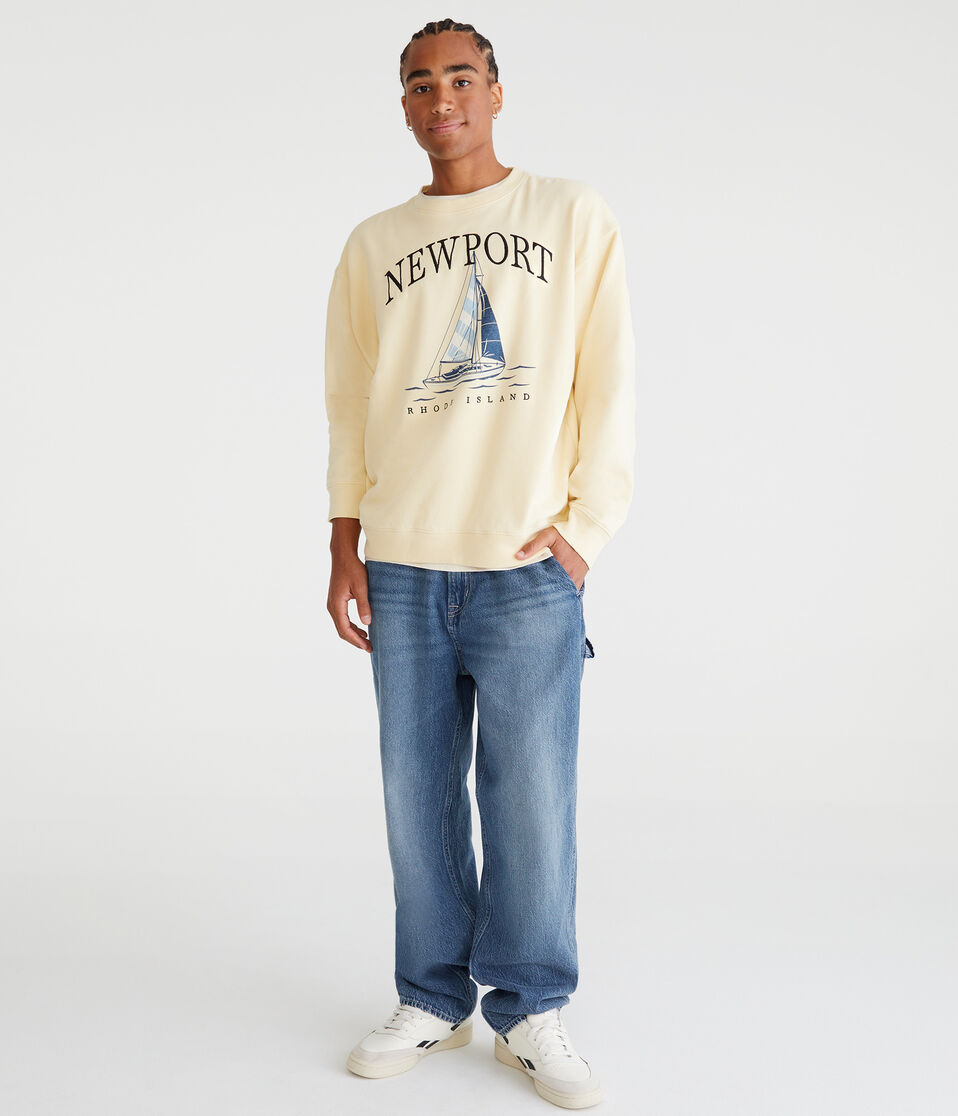 Aéropostale Newport Rhode Island Crew Sweatshirt Beige