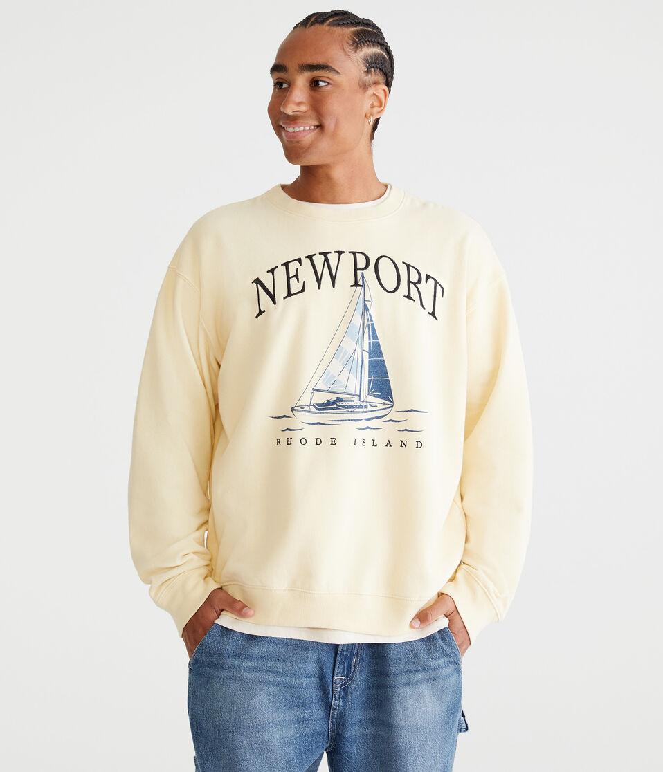 aéropostale Newport Rhode Island Crew Sweatshirt beige