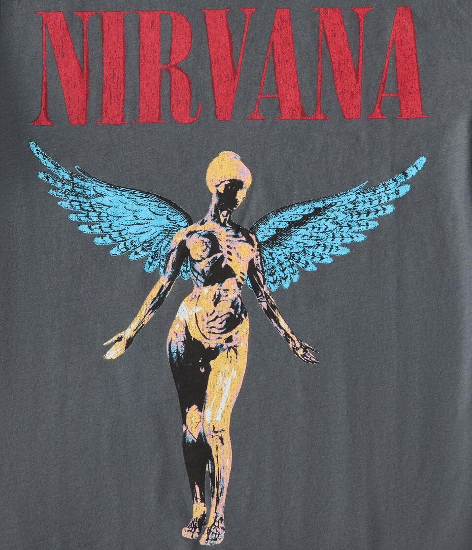 Aéropostale Nirvana In Utero Relaxed Graphic Tee Grey