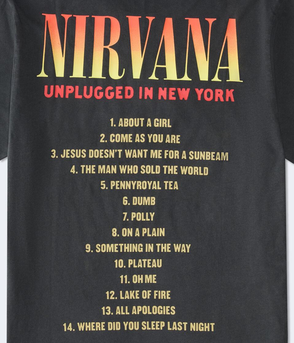 Aéropostale Nirvana Unplugged Relaxed Graphic Tee Black Fox