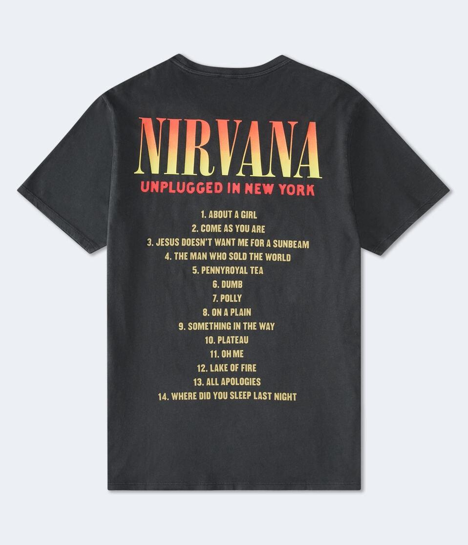 Aéropostale Nirvana Unplugged Relaxed Graphic Tee Black Fox