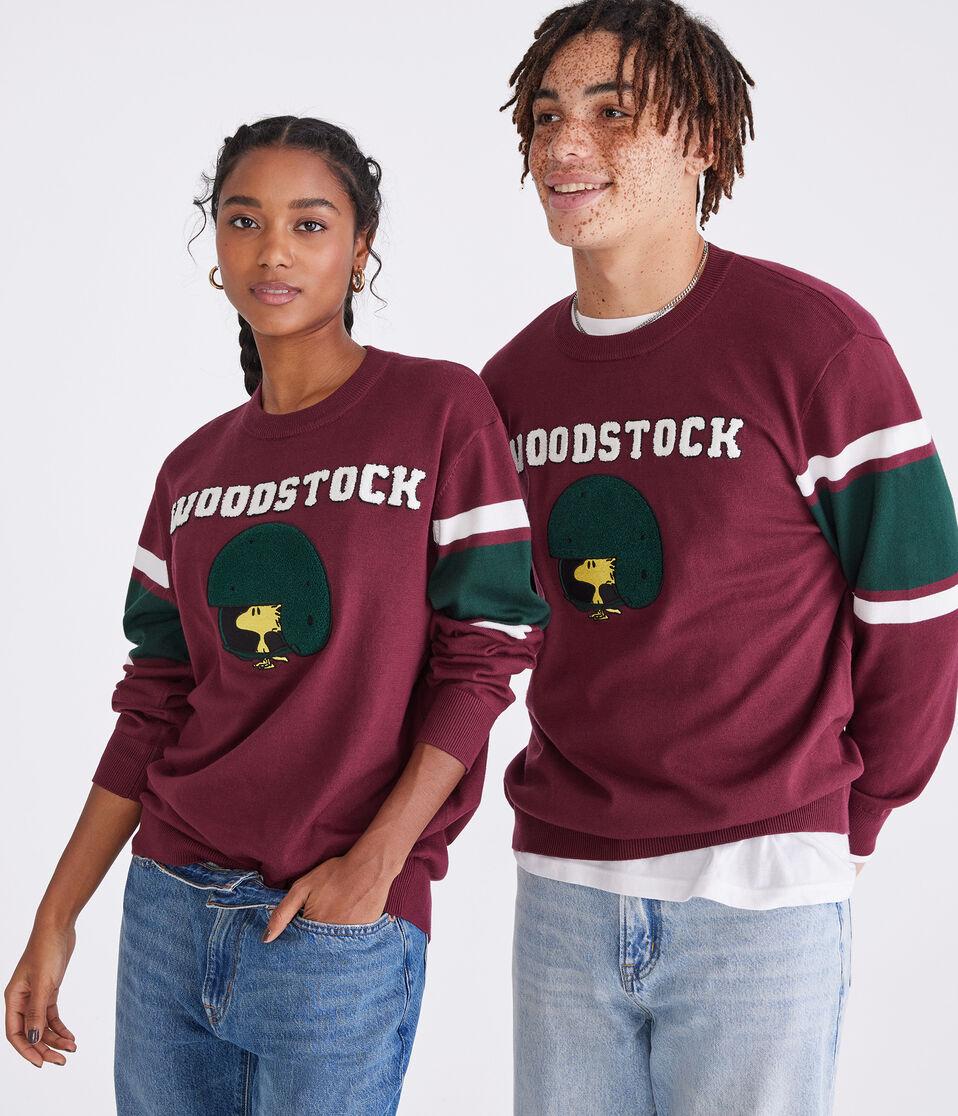 aéropostale Peanuts® | Aéropostale Woodstock Football Helmet Crew Sweater maroon