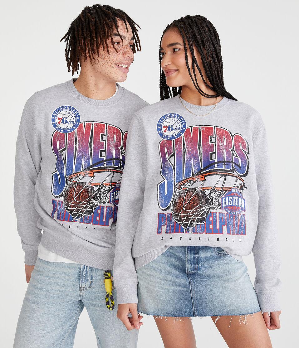 aéropostale Philadelphia 76ers Crew Sweatshirt light heather grey
