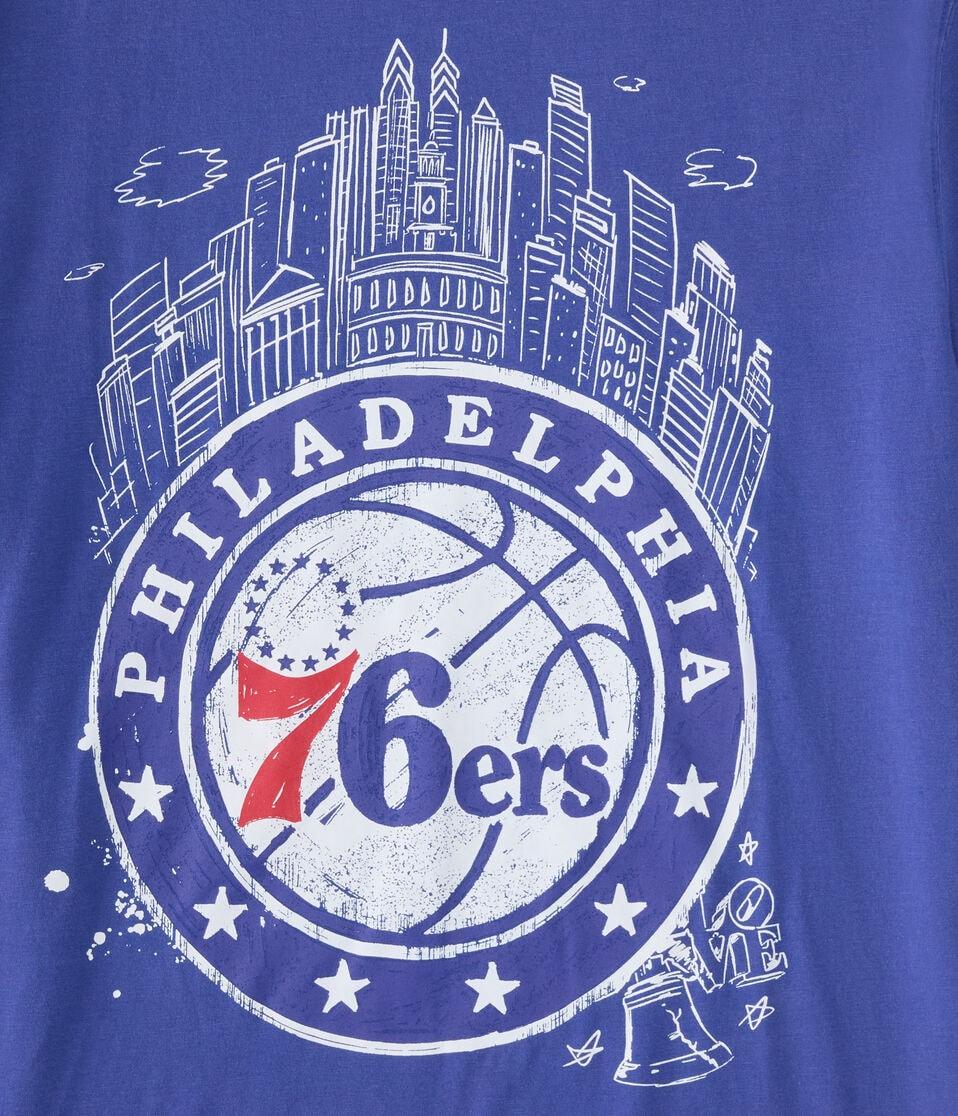 Aéropostale Philadelphia 76ers Relaxed Graphic Tee Blue