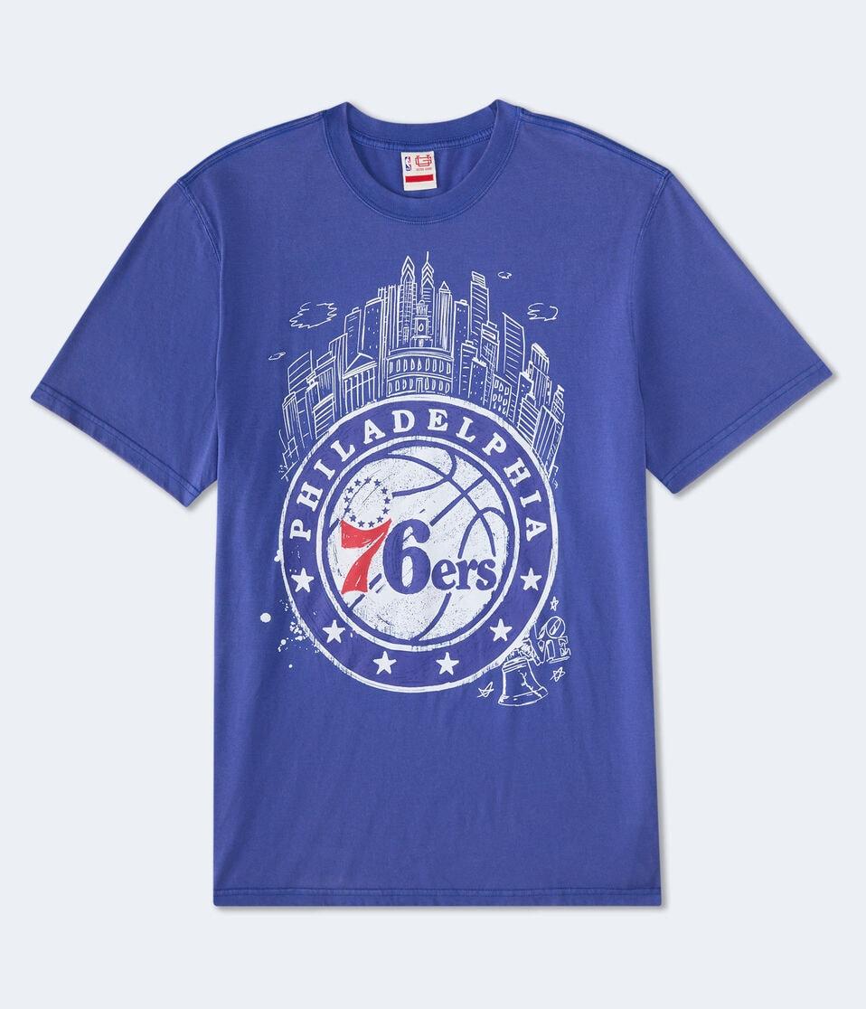 aéropostale Philadelphia 76ers Relaxed Graphic Tee blue