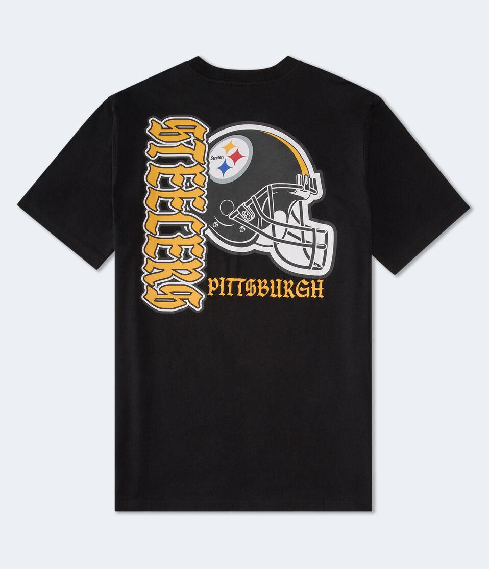 Aéropostale Pittsburgh Steelers Helmet Relaxed Graphic Tee Black
