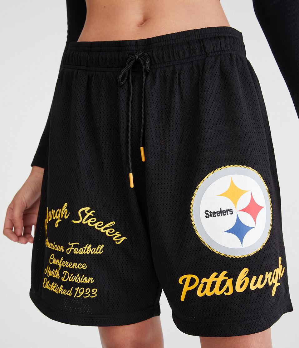 Aéropostale Pittsburgh Steelers Mesh Shorts 6" Black