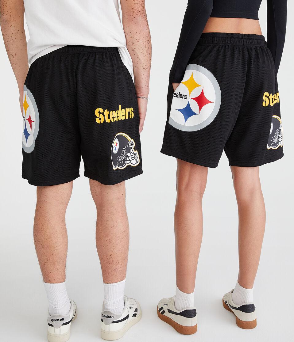 Aéropostale Pittsburgh Steelers Mesh Shorts 6" Black