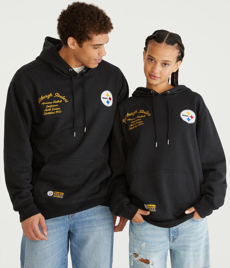 Aéropostale Pittsburgh Steelers Super Bowl Pullover Hoodie Black