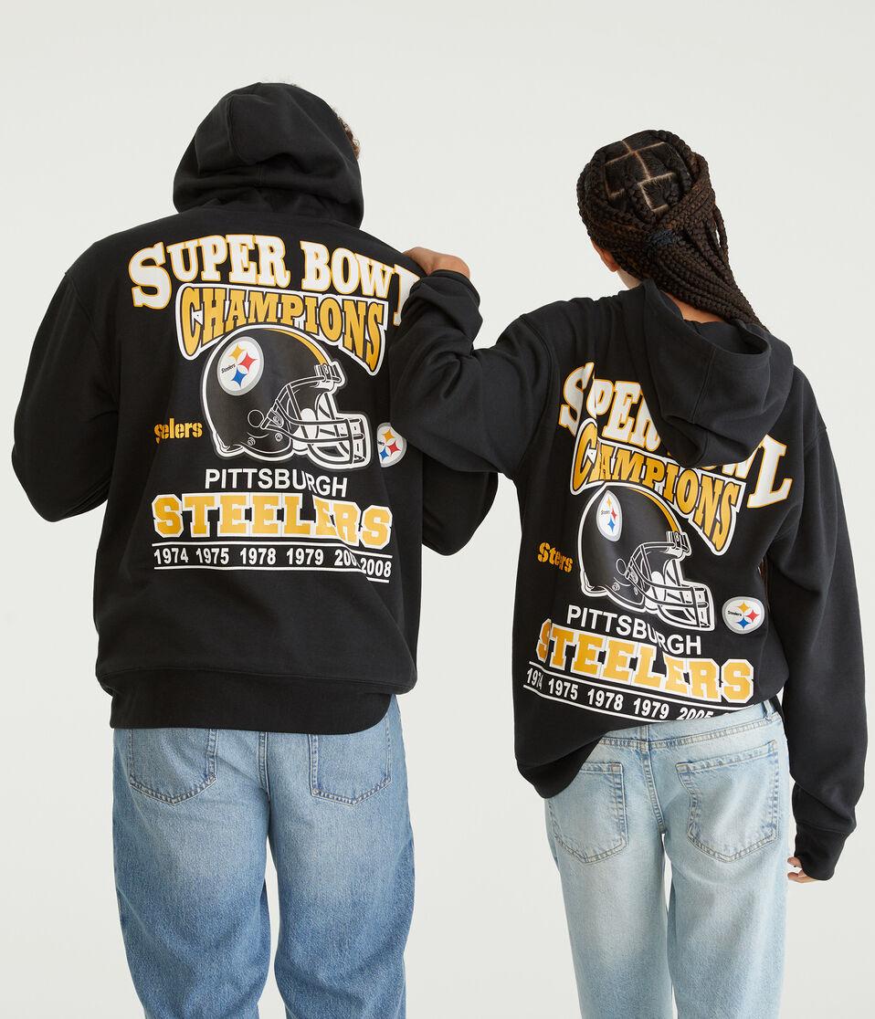 aéropostale Pittsburgh Steelers Super Bowl Pullover Hoodie black