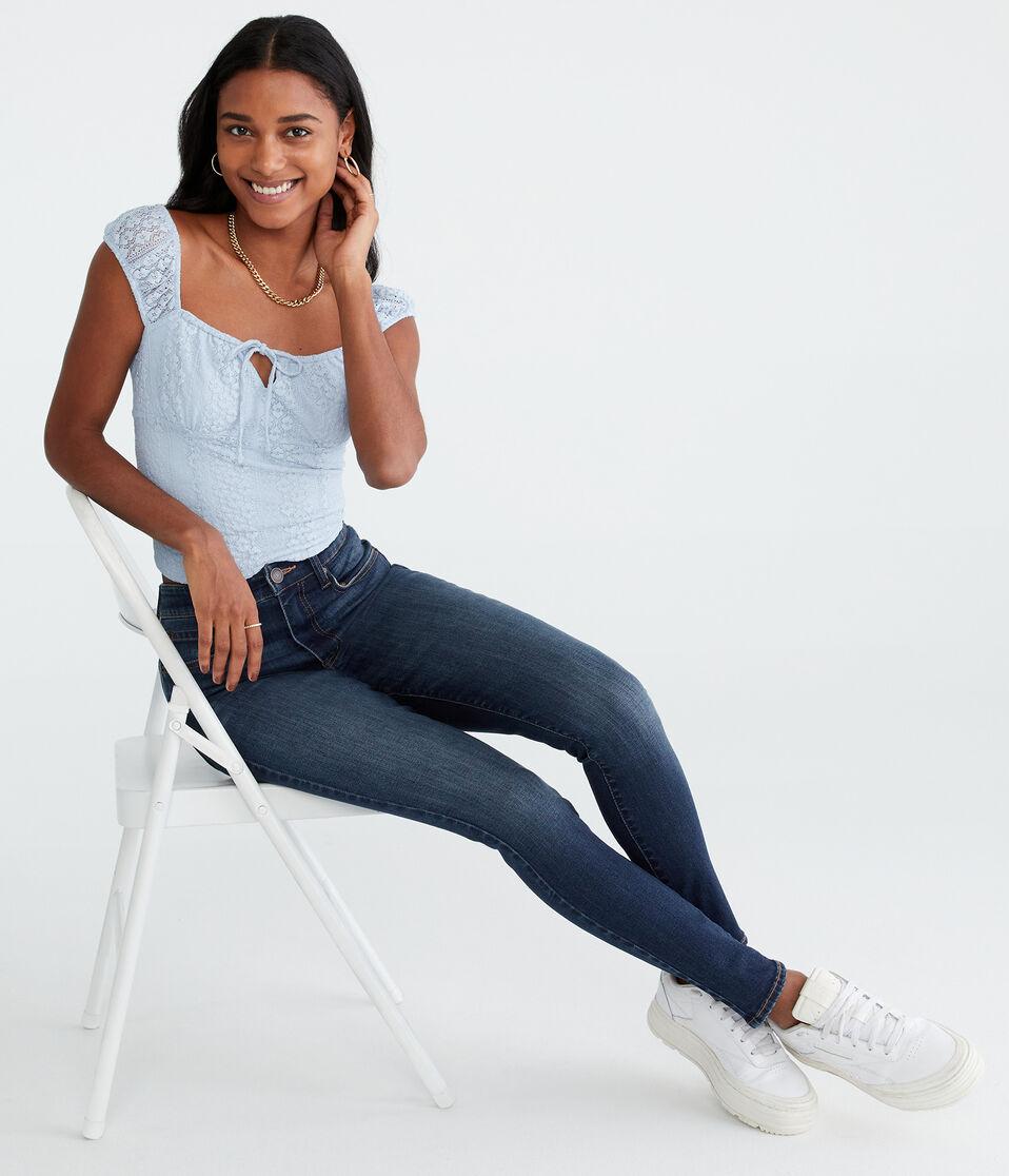 Aéropostale Premium Seriously Stretchy High-Rise Jegging Dark Wash