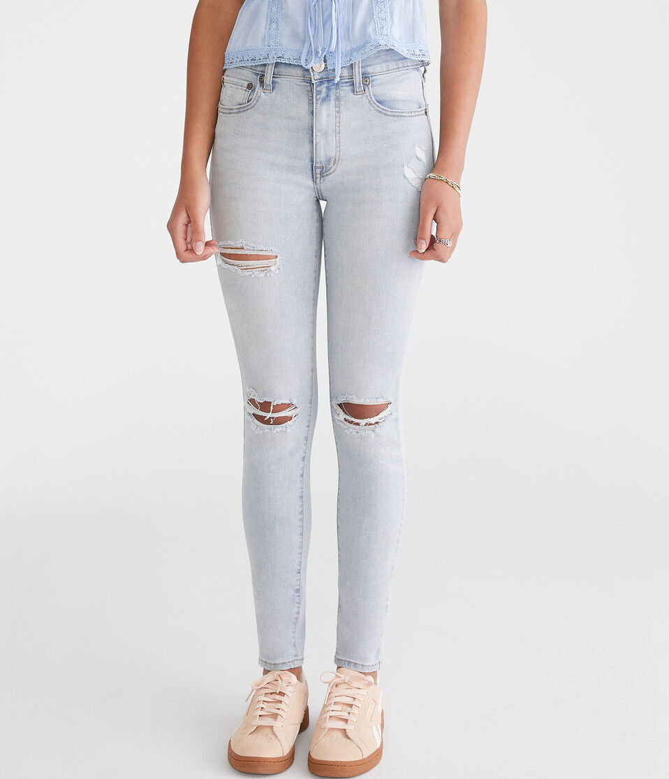 Aéropostale Premium Seriously Stretchy High-Rise Jegging Light Wash