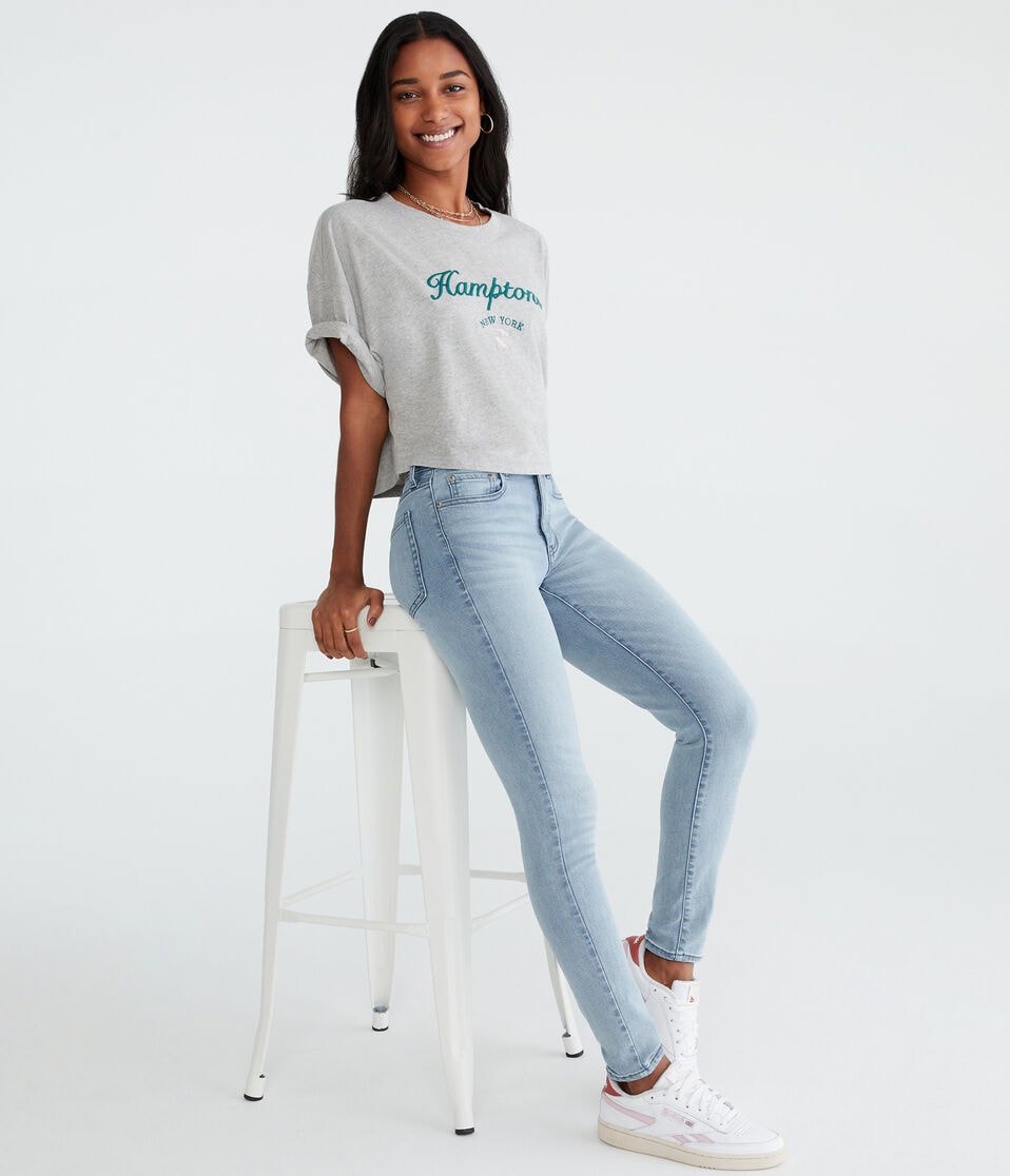 Aéropostale Premium Seriously Stretchy High-Rise Jegging Medium Wash