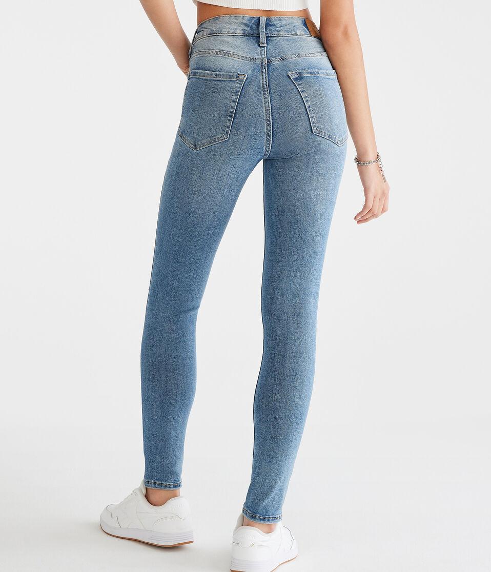Aéropostale Premium Seriously Stretchy Super High-Rise Jegging Medium Wash