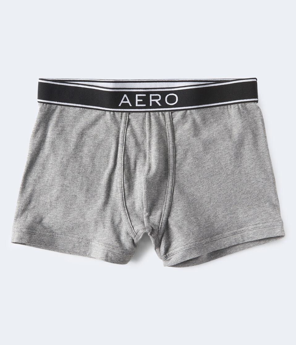 Aéropostale Rubberized Logo 3" Knit Trunks Med Hthr Grey