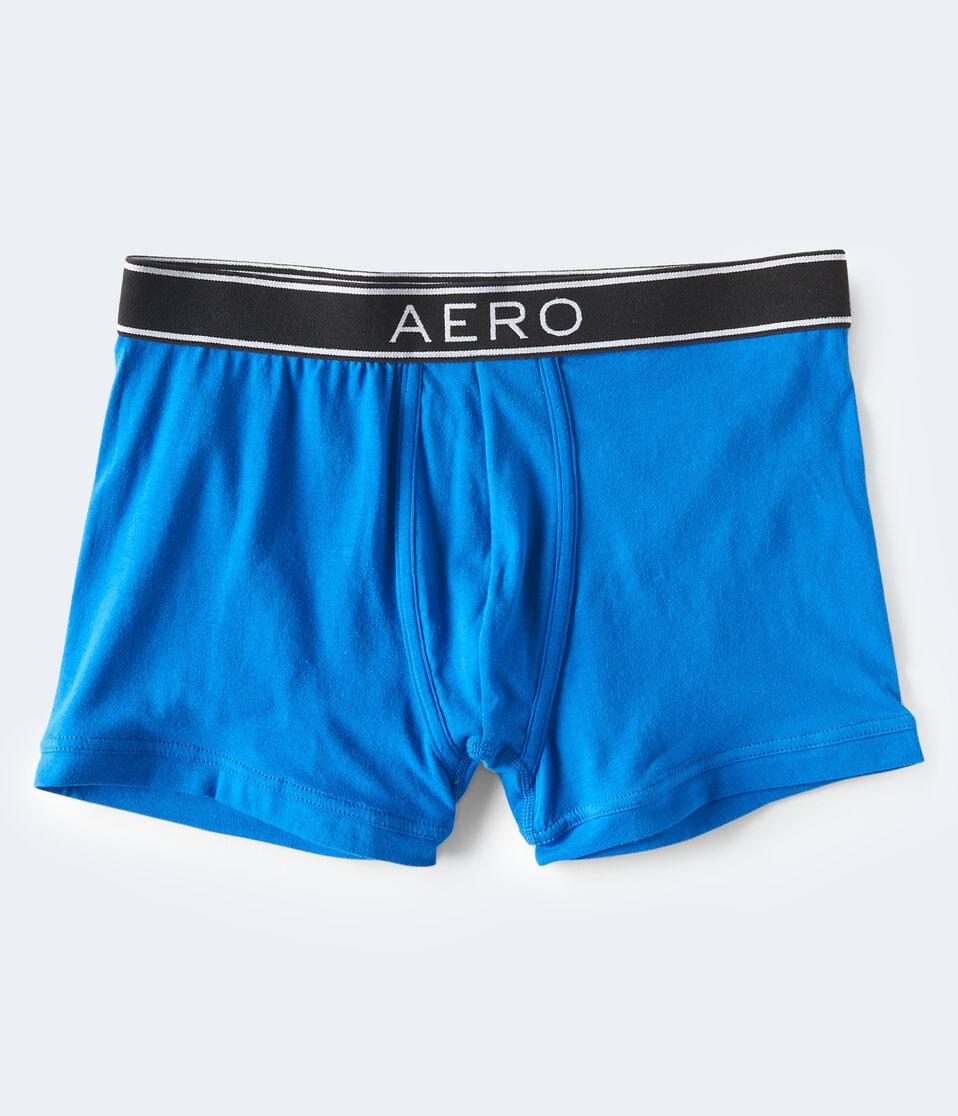 Aéropostale Rubberized Logo 3" Knit Trunks Princess Blue