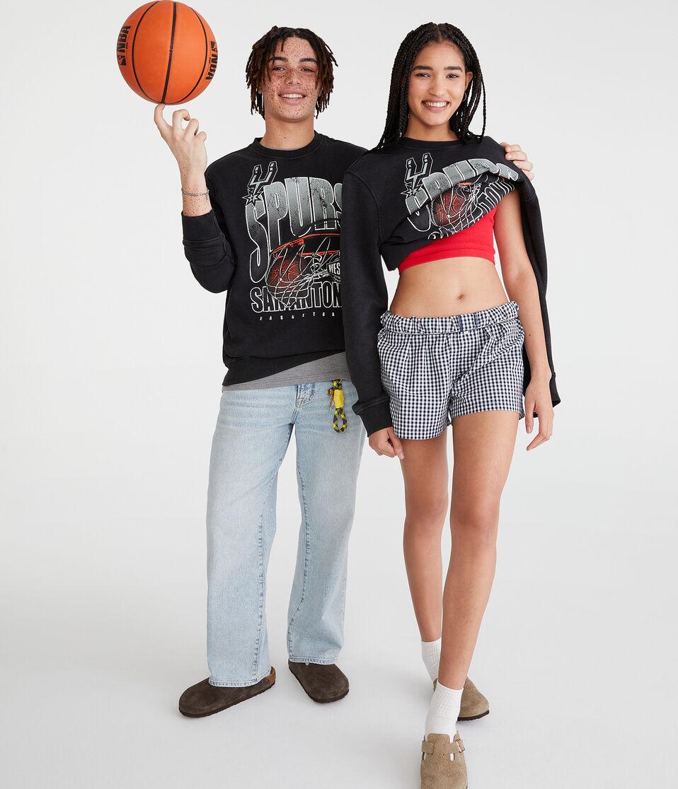 Aéropostale San Antonio Spurs Crew Sweatshirt Black