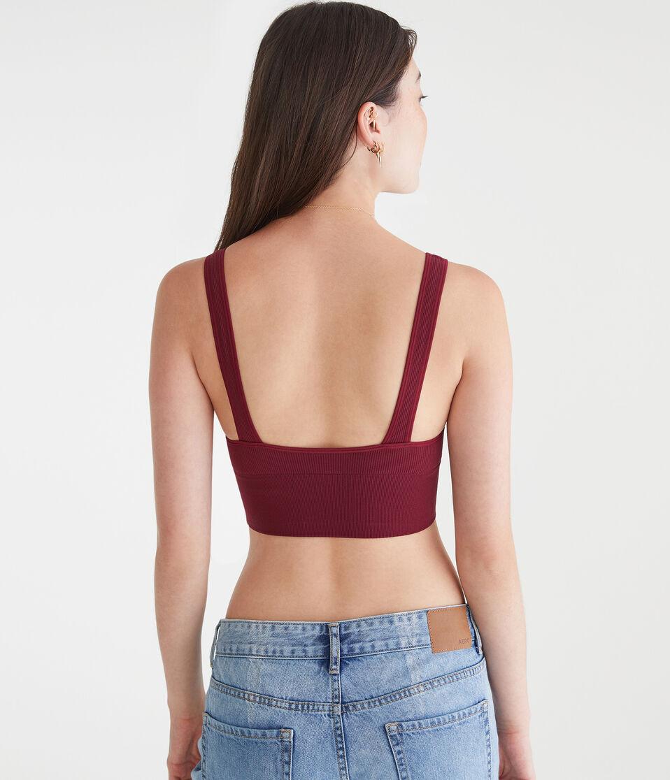Aéropostale Seamless Scoop Long-Line Bralette Classic Auburn